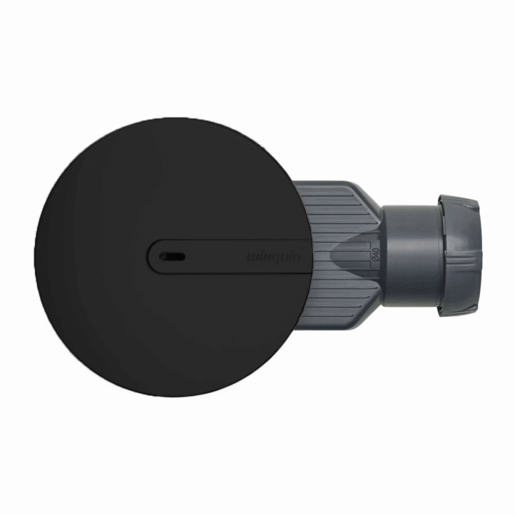 Syfon brodzikowy niski 90mm Slim+ WIRQUIN - CZARNY