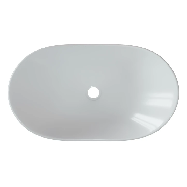 Umywalka ceramiczna nablatowa biała - MANAMI