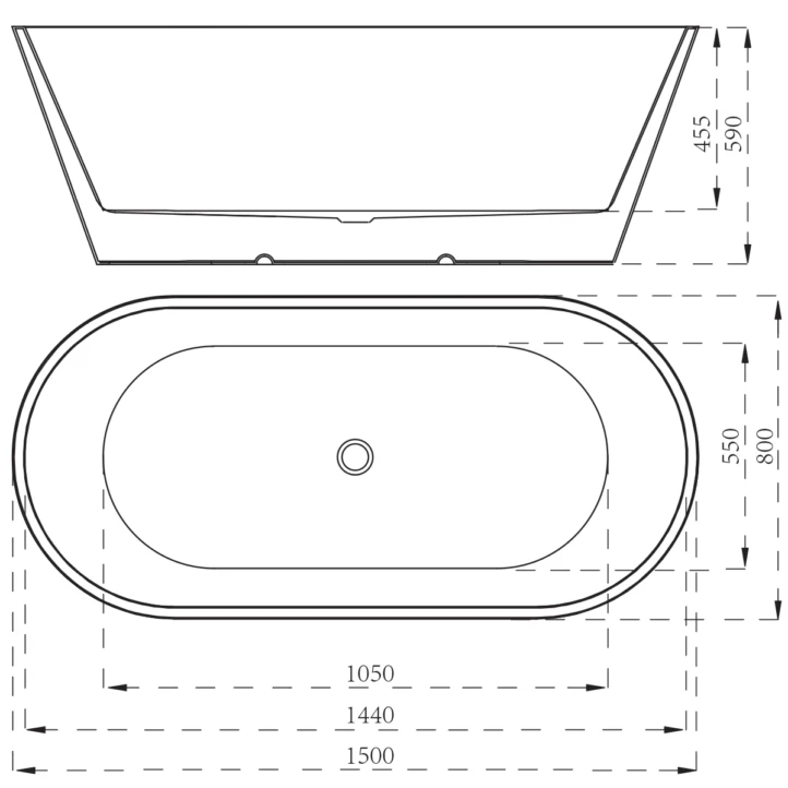 Wanna wolnostojąca owalna 170 cm – LDN100 – LEYDEN EXCLUSIVE (Kopia)