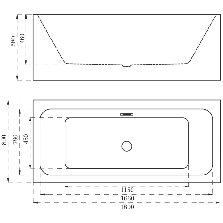 Wanna prostokątna 180 cm – LDN700 – LEYDEN EXCLUSIVE